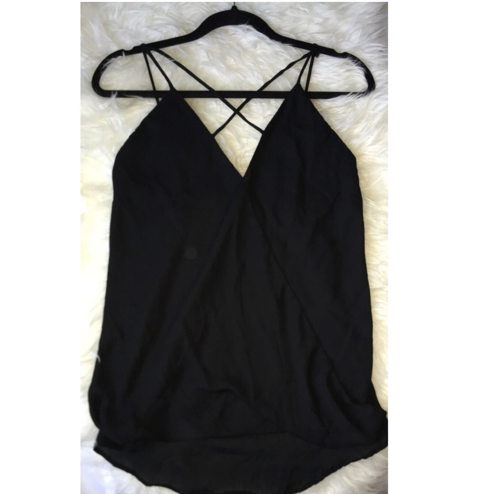 black spaghetti top